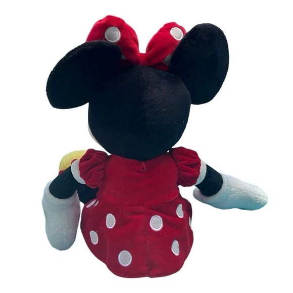 Disney Store Red White Polka Dot Minnie Mouse Plush Stuffed Doll Size 18" - Picture 1 of 6